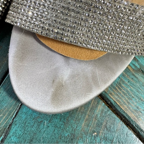 Steve Madden Women's Irenee Heeled Sandal, Silver Rhinestone Size 8 - Picture 5 of 14